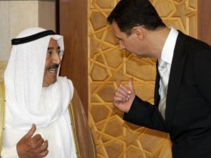 الرئيس السوري بشار الاسد وامير الكويت الشيخ صباح الاحمد 