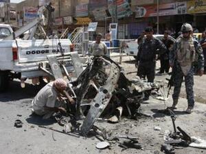 موقع تفجير في بغداد
