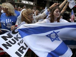 تظاهرة في نيويورك احتجاجا على الاتفاق النووي الايراني