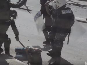 Footage of the attack by PA officers sparked outrage among Palestinians. (YouTube)