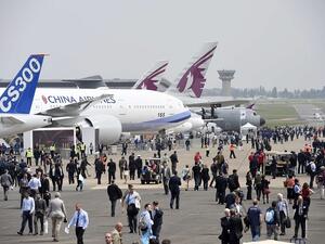 An Airbus A400M on display at the Paris Air Show 2015. (Eric Piermont/ AFP)