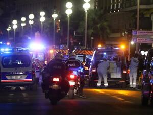 Rescue workers arrive on the scene after the deadly attack on Bastille Day revelers in Nice, France. (AFP/Valery Hache) Rescue workers arrive on the scene after the deadly attack on Bastille Day revelers in Nice, France. (AFP/Valery Hache)