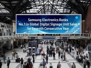 سامسونج الكترونيكس تحتل المركز الأول في المبيعات العالمية للوحات الإعلان الرقمية للسنة السابعة على التوالي