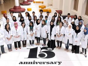 Incoming undergraduate class with VCUQatar Dean Allyson Vanstone