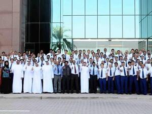 Honorees in a group picture with Dr. Rahma bin Mohamed Al Shamsi in presence of Abdullah Hassan Al Noman