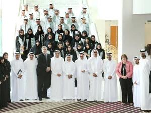 NBAD senior executives, representatives from Zayed University as with AFAQ graduates at the graduation ceremony