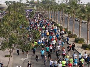 Around 7,000 participants gathered in SODIC West at 7:30 for a 6 km run