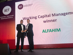 Chairman of ALFAHIM, Mr. Ahmed Abdul Jalil Al Fahim receiving the award.