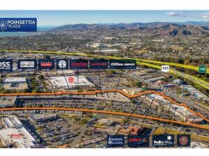 Aerial View of Poinsettia Plaza