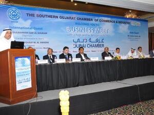 H.E. Abdul Rahman Saif Al Ghurair, Chairman, Dubai Chamber speaking