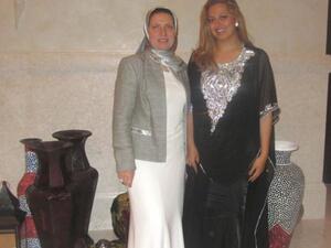 Amel Galal Sabry, the Founder and Managing Director of Emirates Autism Centre along with a volunteer at the iftar hosted at The St. Regis Saadiyat Island Resort