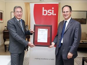 Andre Sayegh, CEO of FGB and UK Ambassador to the UAE, Philip Parham