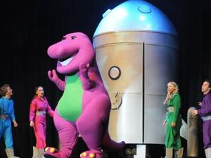 Barney takes children on a magical tour of outer space
