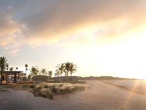Beach Restaurant at sunset