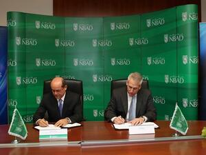 Mark Yassin Co-Head of Wholesale Banking and Senior Managing Director of Global Banking at NBAD and Tim Myers, president of Boeing Capital Corporation, Boeing’s financing and leasing unit