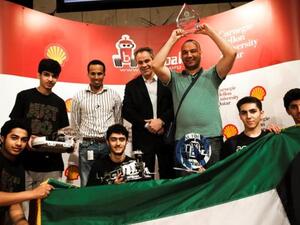 The winners of the overall champion of the 8th Regional Botball Robotics Challenge