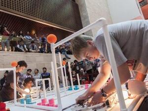 During the robotics tournament