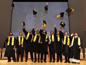 During the graduation ceremony