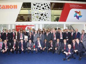 Canon team celebrate success at Gulf Print & Pack Exhibition