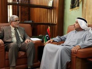 Abdul Rahman Saif Al Ghurair, Chairman, Dubai Chamber with Deputy Prime Minister Mustafa Abushagur