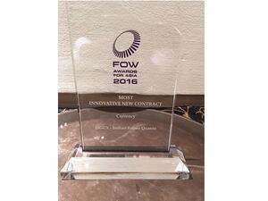 DGCX FOW award for the most innovative currency contract - Indian Rupee Quanto
