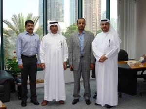 Abdulrahman Qasim Al Ali with the delegation in presence of Ali Ibrahim
