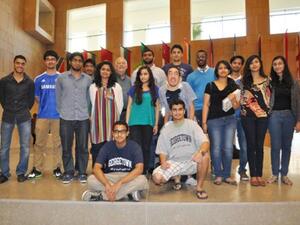 Members of the Amal Club at Georgetown University in Qatar 