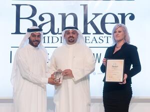 Mr. Basel AlAssad receives the 'Best Retail Bank of the Year – Kuwait' award for Gulf Bank.