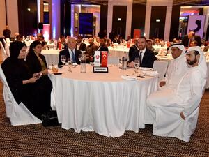 خلال حفل توزيع الجوائز السنوي لشركة الخطوط الجوية التركية.