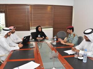 Kholoud Shabib Al Marzouqi receiving the delegation from the General Directorate of Residency and Foreigners Affairs in Dubai