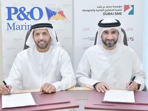 Mohammed Abdul Aziz Al Mannaei, CEO of P&O and Executive Director of Mina Rashid, and Abdul Baset Al Janahi, CEO of Dubai SME, signed the MoU.