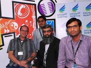 Darren Shortt with Nawras Network team