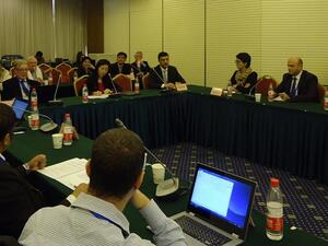 وفود خلال مؤتمر التعليم لدول حزام وطريق الحرير الذي عُقد مؤخراً في بكين.