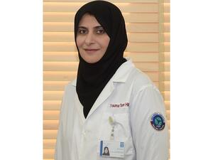 عائشة فتحي عبيد، مساعد مدير برنامج الوقاية من الإصابات في مركز الإصابات والحوادث في حمد الطبية