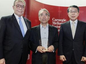 Dr. Kanade with Dean Baybars and Ambassador Kenjiro Monji