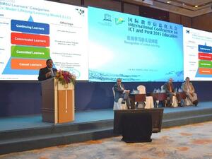 Dr. Mansoor Al Awar during the International Conference on ICT and Post-2015 Education organized by UNESCO in China