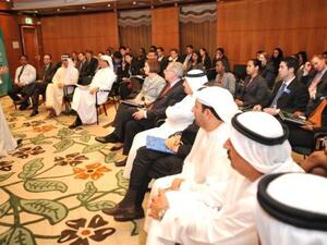 Saeed Abdullah Khoory, CEO, addressing the MBA students during their visit to ENOC