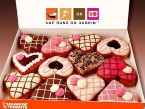 Heart-shaped donuts for Valentine's Day
