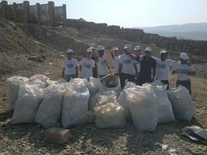 During the clean-up campaign
