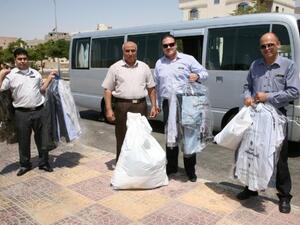During the clothes donation campaign