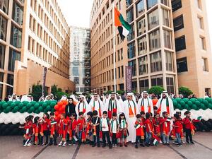 The ceremony was organised as part of the bank’s effort to join the nationwide UAE Flag Day campaign.