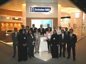 Emirates NBD officials at SIBOS 2013