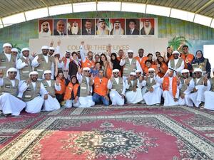 يوم المرح الذي نظمته مجموعة الاتحاد للطيران خلال زيارتهم للمخيم الإماراتي الأردني للاجئين.