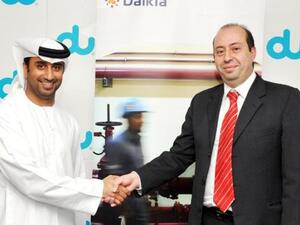Fahad Al Hassawi of du and Alexandre Mussallam of MAF Dalkia