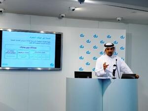 Farid Faraidooni, CCO, du speaking at the launch