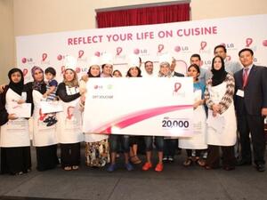 Finalists being presented with gift voucher