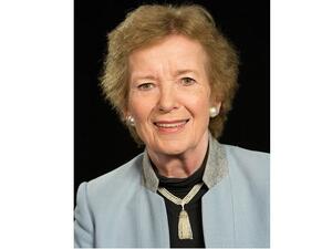 السيدة ماري روبنسون، الرئيس الإرلندي السابق، المتحدث الرئيسي الأول لمؤتمر ويش 2018.