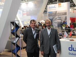 Walid Al Attar, Executive Vice President Marking & Sales, DUBAL, and Saeed Fadhel Al Mazrooei, CEO EMAL, at Aluminium 2012, Dusseldorf