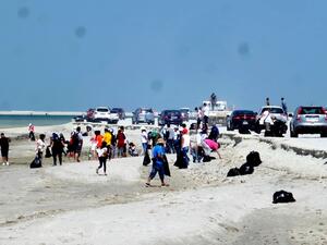 GIB beach clean-up at Nurana Island