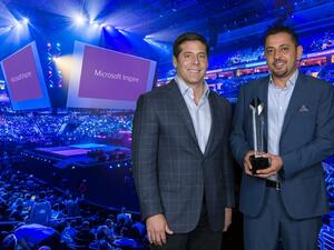 CIO Ouday Tiameh in Microsoft Inspire event at Washington DC with Ron Huddleston, Microsoft Corporate Vice President.